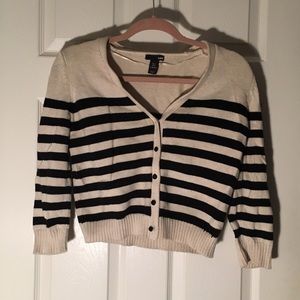 H&M Knit Cropped Striped Sweater