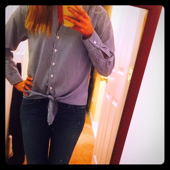 Banana Republic Striped Button Down