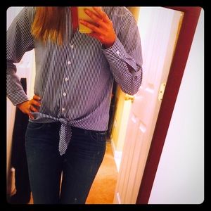 Banana Republic Striped Button Down