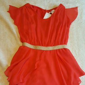 Bright orange Greek dress