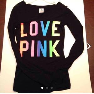 Victoria's Secret L/S Black T-Shirt NWOT