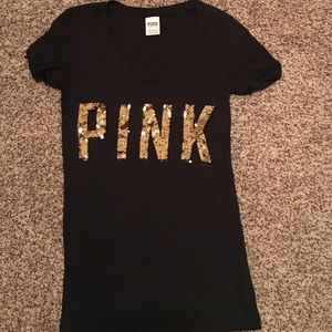 Victoria's Secret sequined V-neck tee