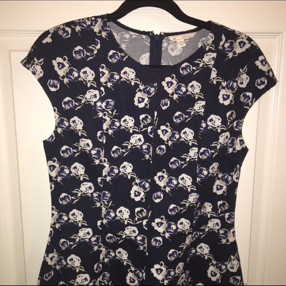 Navy Blue Floral GAP Pocket Dress