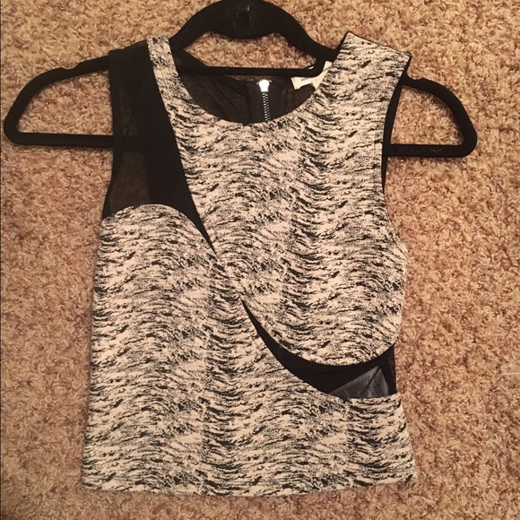 Urban outfitters mesh back crop top