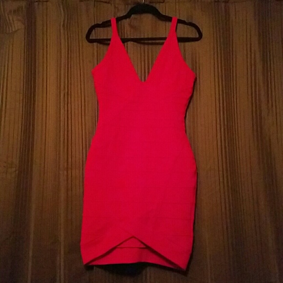 Red mini dress
