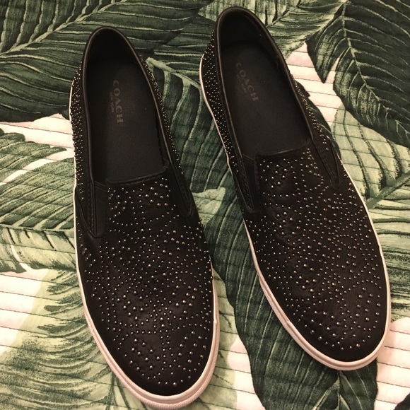 Coach Shoes - COACH Maggie studded flats in black