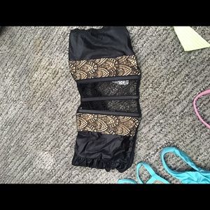 Beach bunny bikini top Black and Tan