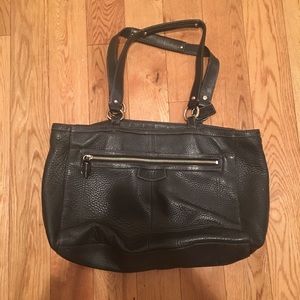 Authentic Coach Black Leather Tote