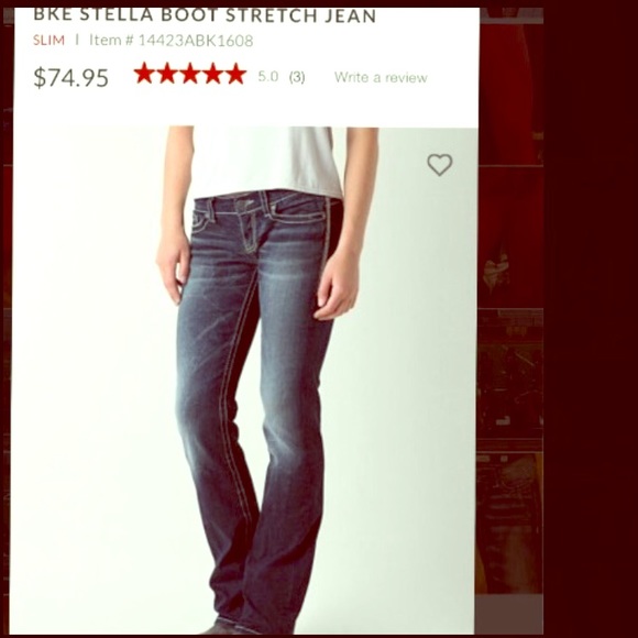 BKE Stella Skinny Bootcut Jeans Size 27