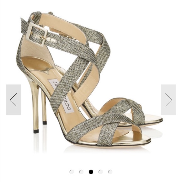 Jimmy Choo Lottie Glitter Sandals - Picture 2 of 6