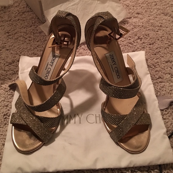 Jimmy Choo Lottie Glitter Sandals - Picture 3 of 6