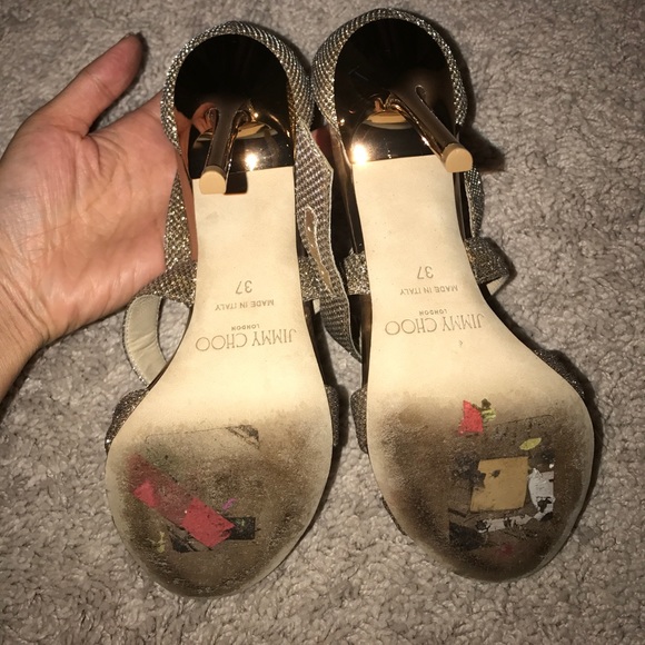 Jimmy Choo Lottie Glitter Sandals - Picture 6 of 6