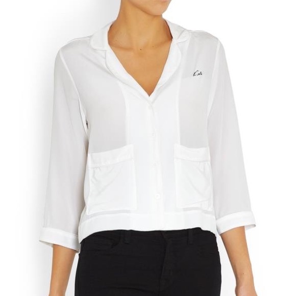 Equipment Tops - Kate Moss x Equipment Lake Pajama silk top xs