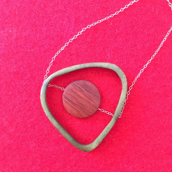 Independent Designer Jewelry - Wood & Bone Necklace ♻️ 🇺🇸 Independent Designer Jewelry - Wood & Bone Necklace ♻️ 🇺🇸
