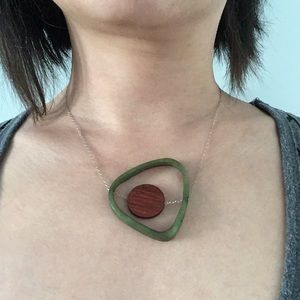 Independent Designer Jewelry - Wood & Bone Necklace ♻️ 🇺🇸 Independent Designer Jewelry - Wood & Bone Necklace ♻️ 🇺🇸