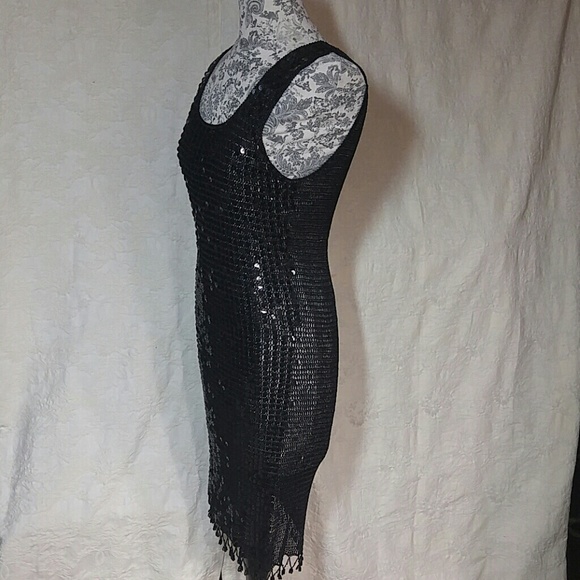 Sheer Sequin Dress / Swanky Swimsuit Cover-up S-M - Picture 4 of 6