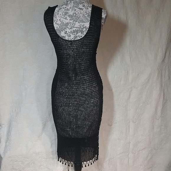 Sheer Sequin Dress / Swanky Swimsuit Cover-up S-M - Picture 3 of 6