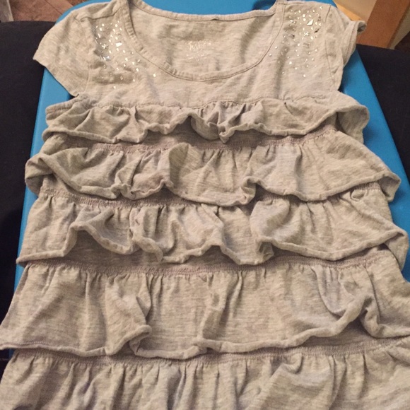 Gray sequin Justice girl's dress size 12.