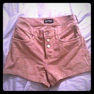 Express Swede high waisted shorts
