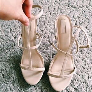 Nude Strappy High Heels