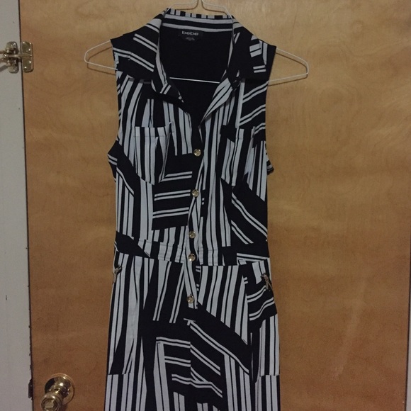 Black and white romper with back open (Used)