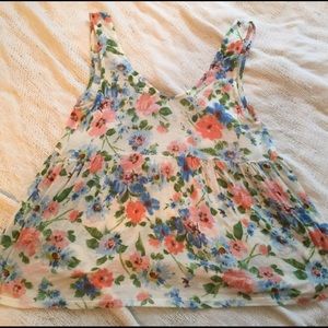 Flower flowy tank/crop top!