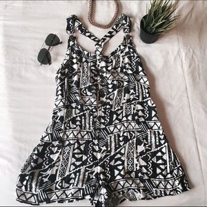 Print overall romper