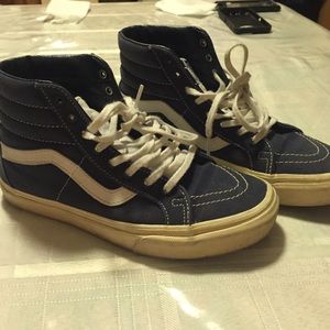 Blue high top vans