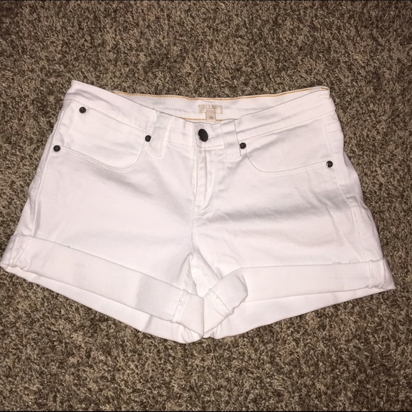 White denim shorts