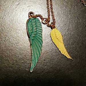 Colorful feather necklace