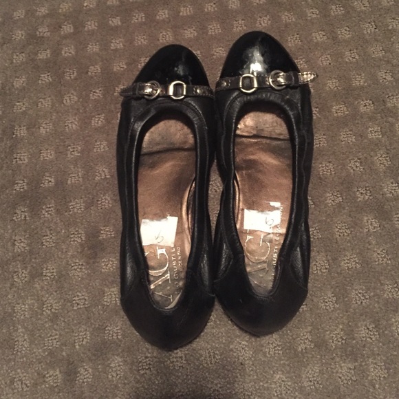 AGL black Italian flats