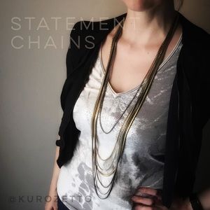 Multi Chain Statement Necklace by Cara Couture