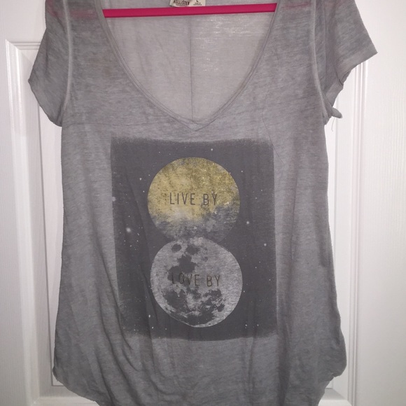 Hollister love by the sun love by the moon shirt