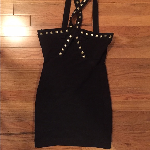 Bandage studded dress