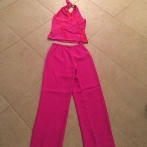 Dana Buchman halter top gorgeous pant suit