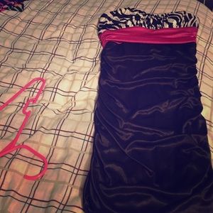 Zebra print above the knee dress