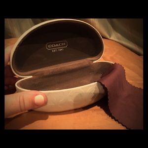 Coach Sunglasses Case White
