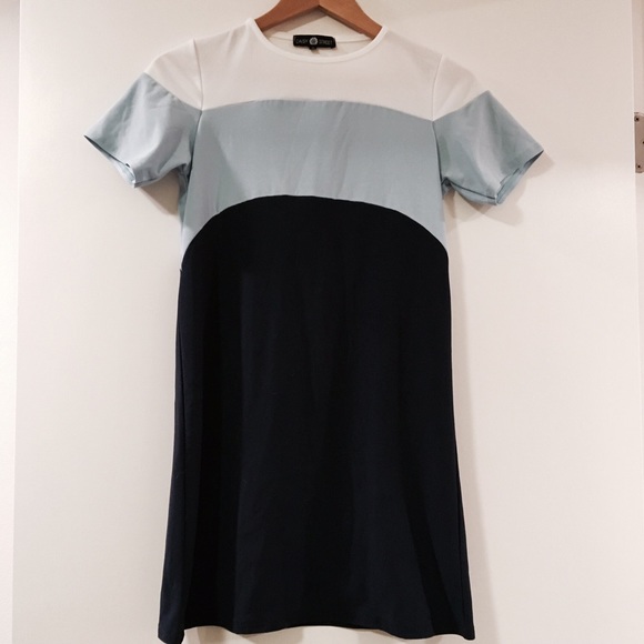 NWOT Asos Blue Colorblocked Tshirt Dress