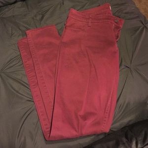 Maroon skinny jeans! Like new !!