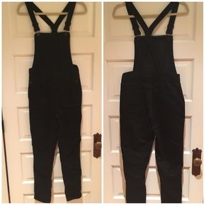 Madewell Black skinny Overalls- small