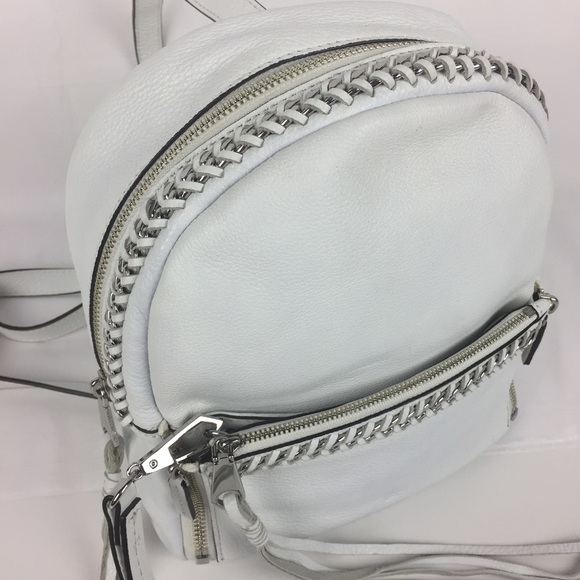Rebecca Minkoff Handbags - Rebecca Minkoff White Small Lola Chain Backpack
