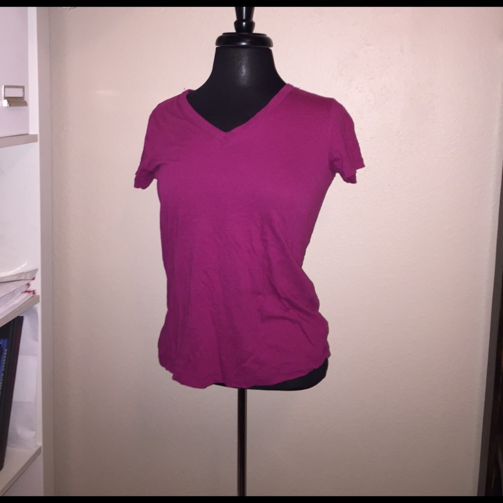Forever 21 Maroonish V-Neck Tee