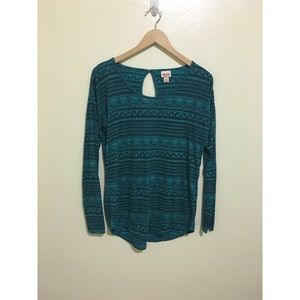 Long Sleeve Aztec Print Shirt