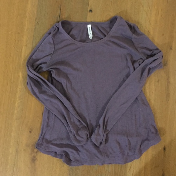 Rvca Maroon Long Sleeved Top