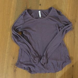 Rvca Maroon Long Sleeved Top