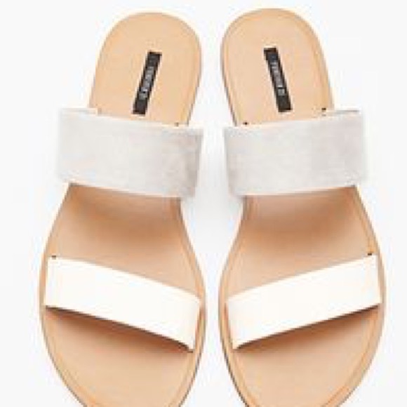 BLACK forever 21 suede slides