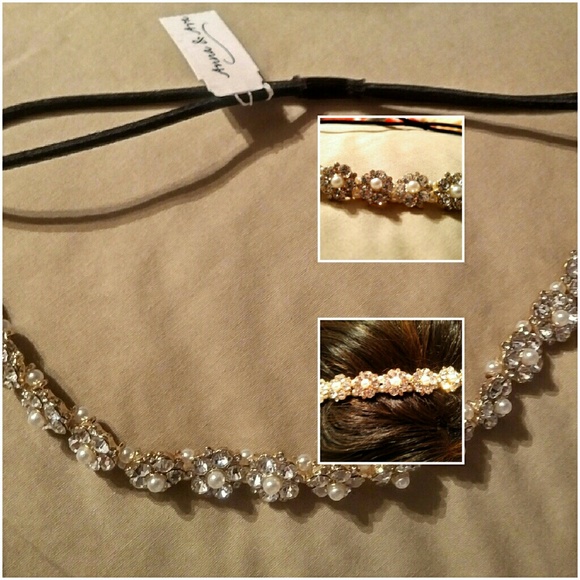 Anna & Ava Crystal & Pearl bridal headband - Picture 1 of 1