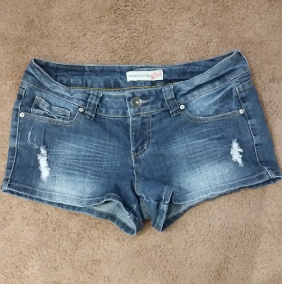 Paris Blues ripped blue denim jean shorts size 11