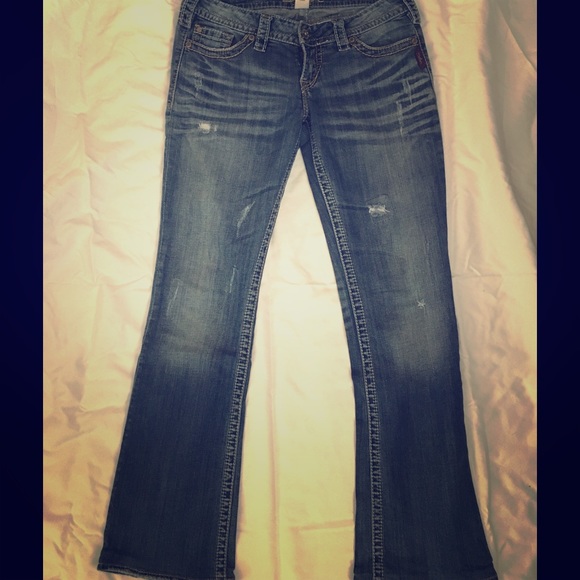 Silver Pioneer Boot Cut Low Rise W29 x L32 jeans