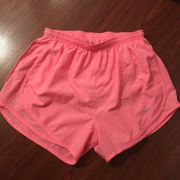 Pink Nike running shorts